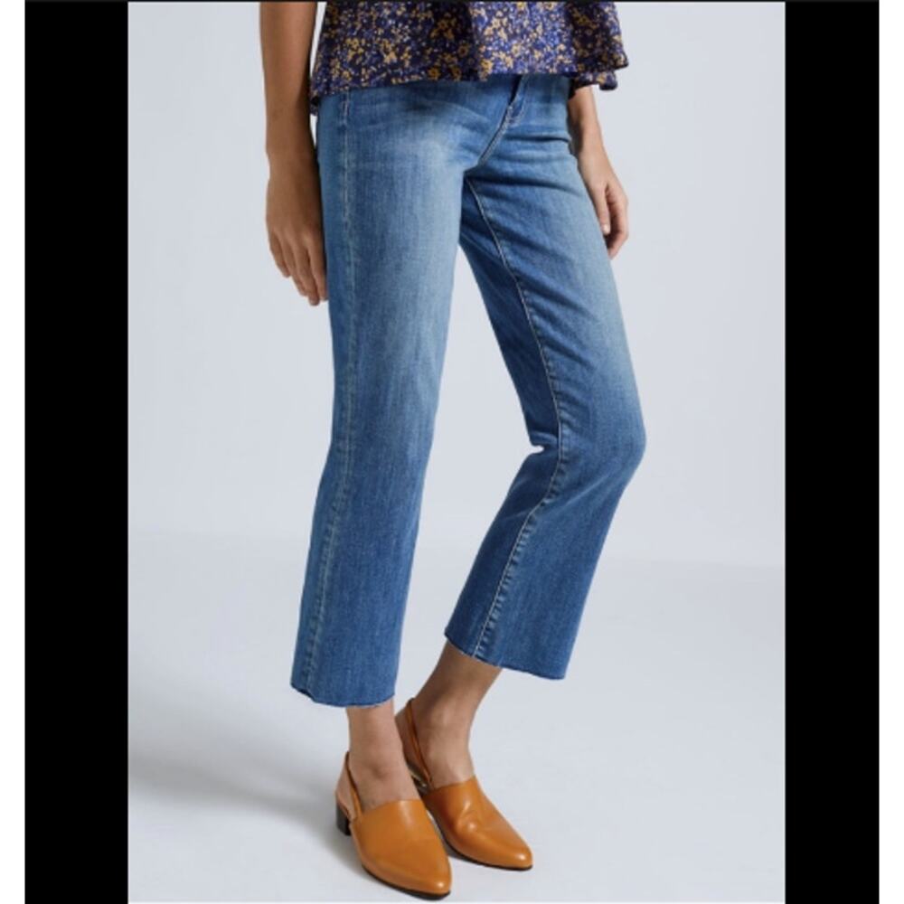CURRENT ELLIOTT 23 Blue Jeans Straight Leg Slight Flare Denim High Waist Ankle